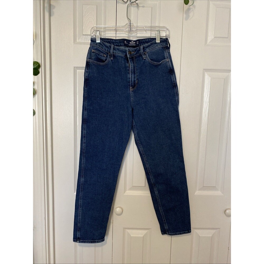 Hollister Ultra High Rise Mom Jeans Size W27 L25 Dark Preppy/ Y2K